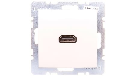Berker S.1 Gniazdo HDMI z przyłączem 90 stopni kremowe połysk 3315438982-39027