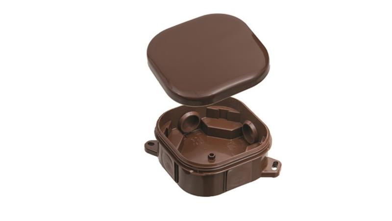 Puszka n/t hermetyczna PH 92x92x44 klik pusta IP54 brązowa A.0018BR-74741