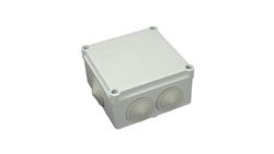 Puszka n/t hermetyczna 100x100x50 6 dławików IP55 szara S-BOX 106-74649