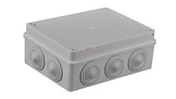 Puszka n/t hermetyczna 190x140x70 10 dławików IP55 szara S-BOX 406-74660