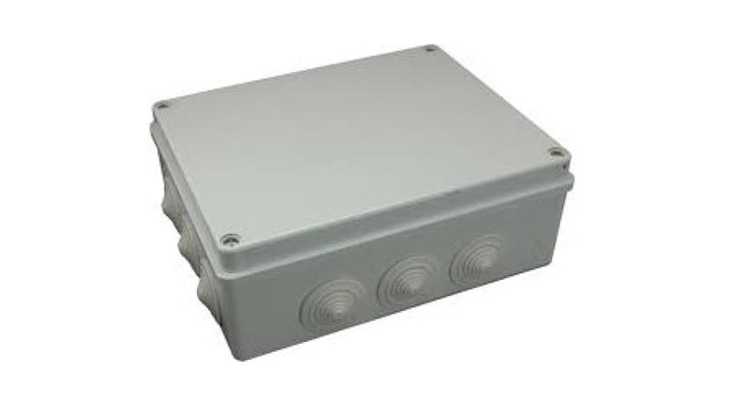 Puszka n/t hermetyczna 240x190x90 12 dławików IP55 szara S-BOX 506-74665 Puszka n/t hermetyczna 240x190x90 12 dławików IP55 szara S-BOX 506-74665
