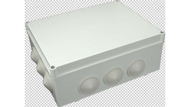 Puszka n/t hermetyczna 300x220x120 12 dławików IP65 szara S-BOX 606-74677