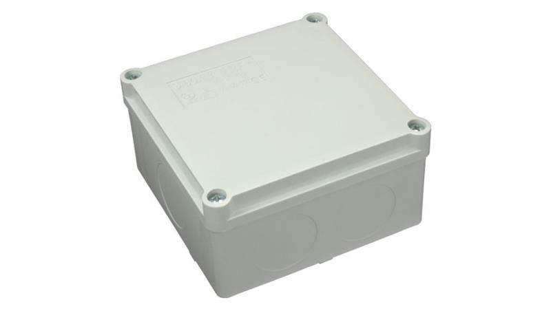 Puszka n/t hermetyczna 100x100x50 bez dławików IP56 szara S-BOX 116-74663