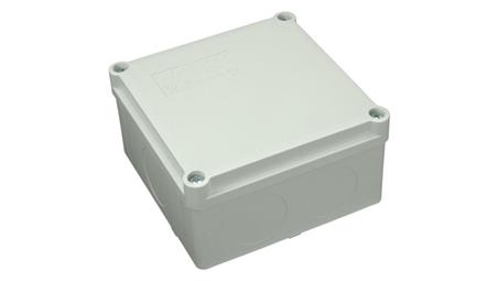 Puszka n/t hermetyczna 100x100x50 bez dławików IP56 szara S-BOX 116-74663