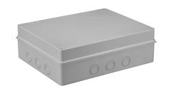 Puszka n/t hermetyczna 380x300x120 12 osłabień IP65 szara S-BOX 716-74692