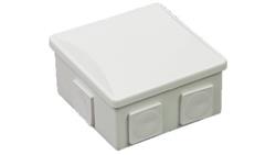 Puszka n/t hermetyczna 80x80x40 klik 6 dławików(kwadrat) IP44 biała S-BOX 036B-74774