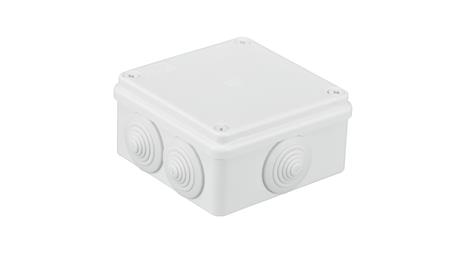 Puszka n/t hermetyczna 100x100x50 6 dławików IP55 biała S-BOX 106B-74716