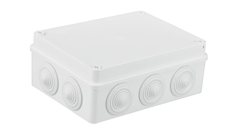 Puszka n/t hermetyczna 190x140x70 10 dławików IP55 biała S-BOX 406B-74846