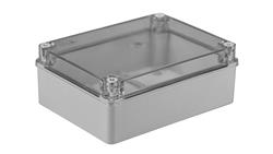 Puszka n/t hermetyczna 190x140x70 bez dławików IP56 pokrywa przezroczysta S-BOX 416-P-74810
