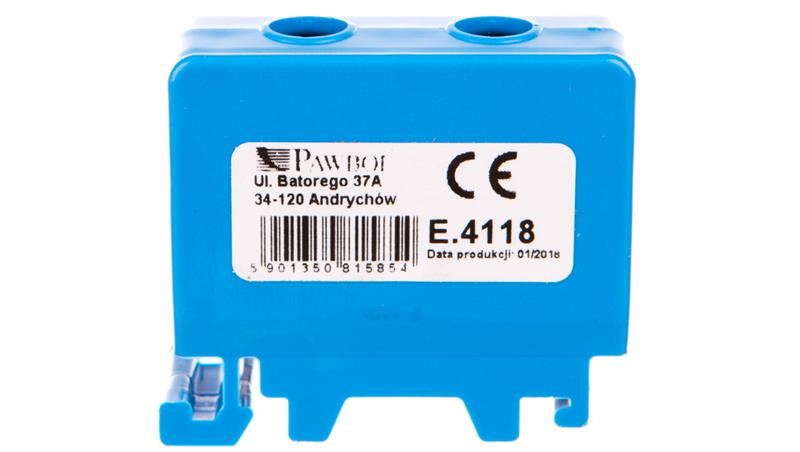 Złączka szynowa 1x50mm2 niebieska E.4118/CU-74018