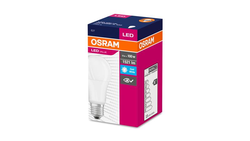 Żarówka LED VALUE CLASSIC A 100 E27 13W 1521lm 4000K 840 FR non-dim 4052899973428-47749 Żarówka LED VALUE CLASSIC A 100 E27 13W 1521lm 4000K 840 FR non-dim 4052899973428-47749