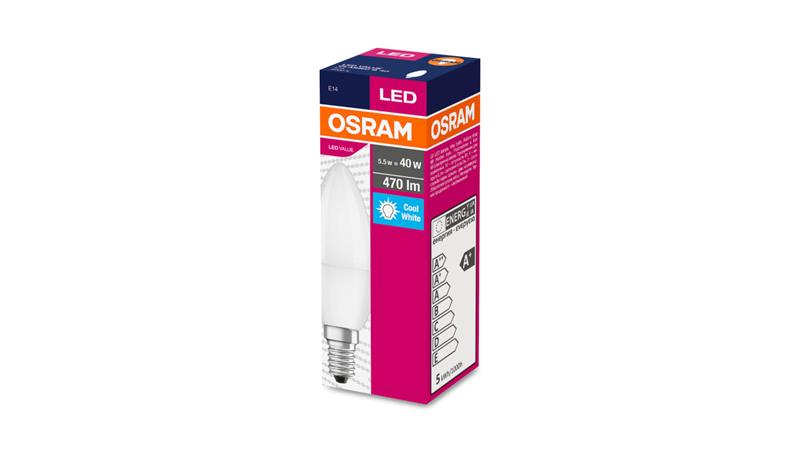 Żarówka LED VALUE CLASSIC B 40 E14 4,9W 470lm 4000K 840 FR non-dim 4052899973367-47247