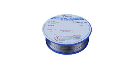 CYNEL UNIPRESS Cyna 0,50mm 250g Sn60Pb40 SW26/3/2.5 spoiwo lutownicze PROFESSIONAL-80837