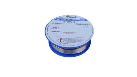 CYNEL UNIPRESS Cyna 2,00mm 250g Sn60Pb40 SW26/3/2.5 spoiwo lutownicze PROFESSIONAL-80827