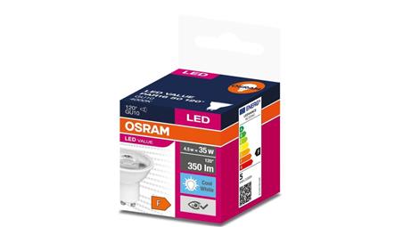 Żarówka LED VALUE PAR16 35 GU10 4,5W 350lm 4000K 840 120st. 4058075198708-46777