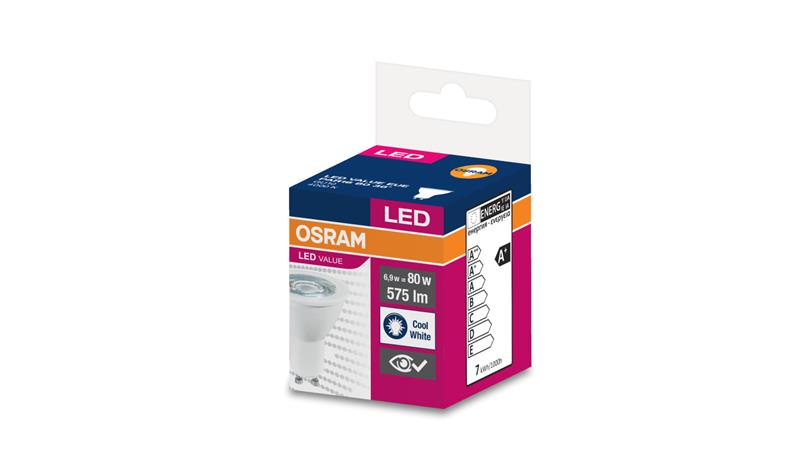 Żarówka LED VALUE PAR16 80 GU10 6,9W 575lm 4000K 840 36st. 4058075198791-46816 Żarówka LED VALUE PAR16 80 GU10 6,9W 575lm 4000K 840 36st. 4058075198791-46816