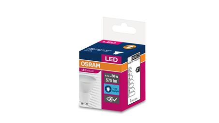 Żarówka LED VALUE PAR16 50 GU10 6,9W 575lm 6500K 865 120st. 4058075198913-46802