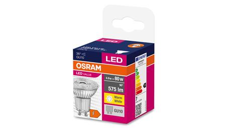 Żarówka LED VALUE PAR16 80 GU10 6,9W 575lm 3000K 830 36st. 3 LATA GWARANCJI 4058075096646-46817