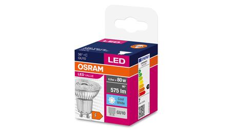 Żarówka LED VALUE PAR16 80 GU10 6,9W 575lm 4000K 840 36st. 4058075096660-46855