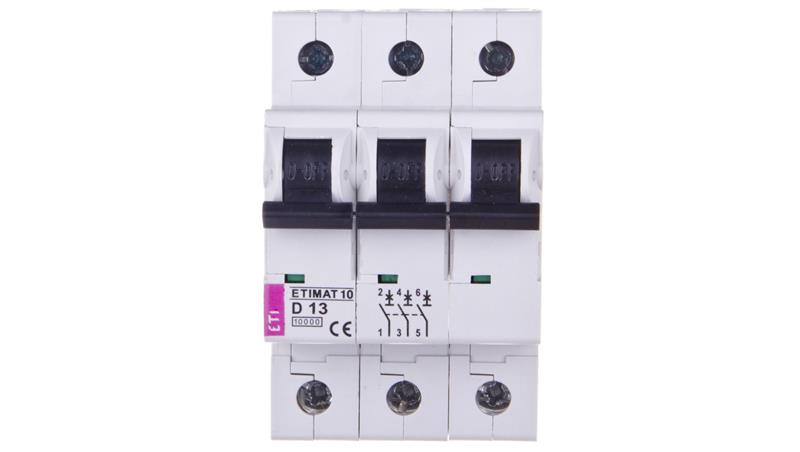 Wyłącznik nadprądowy 3P D 13A 10kA AC ETIMAT10 002155715-17447