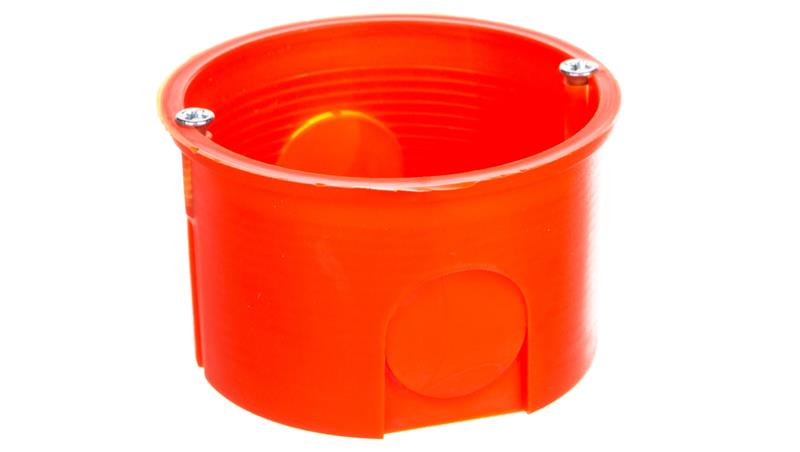Puszka podtynkowa 60mm z wkrętami czerwona PK-60 PRO 0281-01 /100szt/-75529