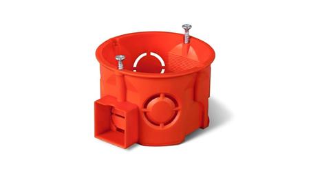 Puszka podtynkowa 60mm łączeniowa płytka z wkrętami czerwona PK-60 PRO 0284-01 /90szt/-75530
