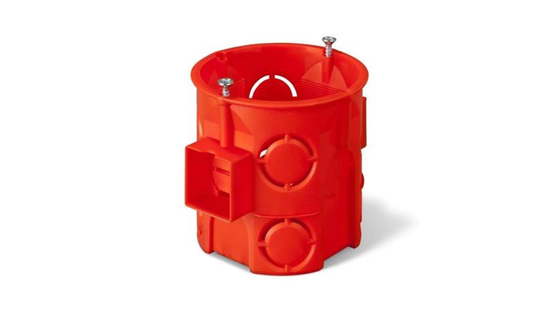 Puszka podtynkowa 60mm głęboka z wkrętami łączona ceglasty PK-60 PRO 0285-01 /60szt/-75517