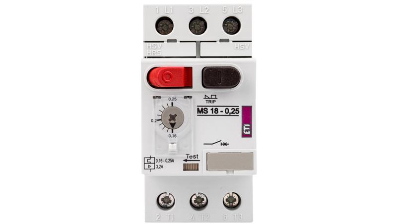 Wyłącznik silnikowy 3P 0,06kW 0,16-0,25A MS18 004600341-4120