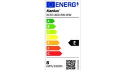 Żarówka LED E27 XLED A60 8W-WW 1055lm 2700K barwa ciepła 29604-47905