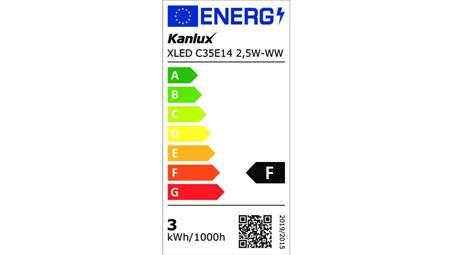 Żarówka LED E14 XLED C35E14 2,5W-WW 250lm 2700K barwa ciepła 29617-47334