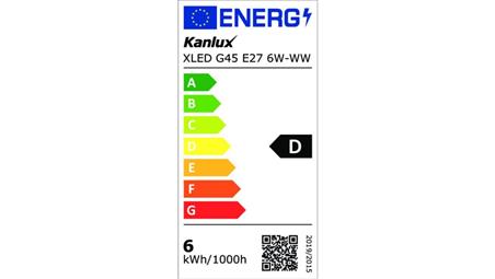 Żarówka LED E27 XLED G45 E27 6W-WW-M 810lm 2700K barwa ciepła 29632-48034
