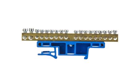 Listwa zaciskowa na szynę 18-torowa niebieska TH35 LZ-18/N 0922-00-65356