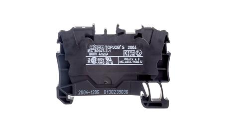 Złączka szynowa 2-przewodowa 4mm2 czarna 2004-1205 TOPJOBS-74027