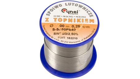 Drut do lutowania 1mm 250g DW 1,00/TLR cyna E05ML-01010200701-80805