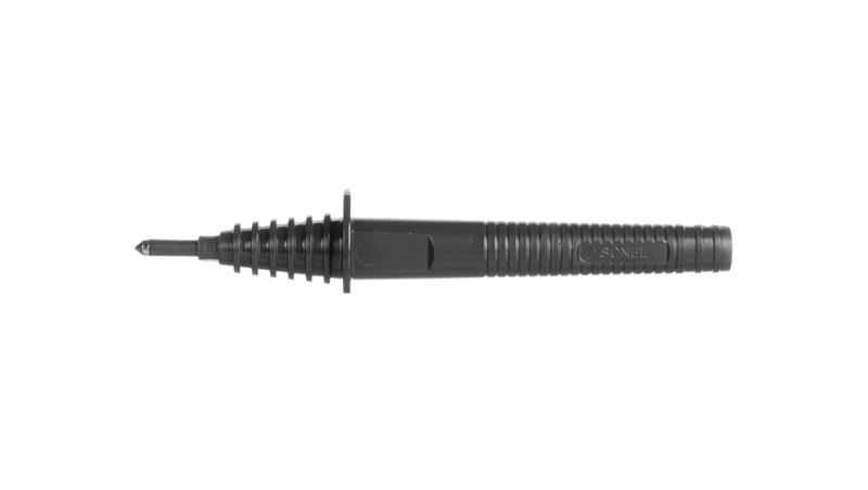 Sonda ostrzowa z gniazdem bananowym czarna WASONBLOGB1-88805