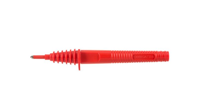 Sonda ostrzowa z gniazdem bananowym czerwona WASONREOGB1-88800