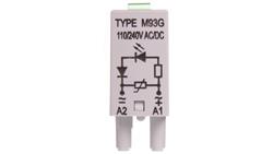 Moduł sygnalizacyjny LV (dioda LED zielony + warystor V) 110-230V AC/DC M93G szary 854860-19839