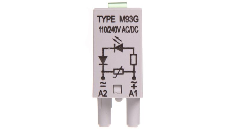Moduł sygnalizacyjny LV (dioda LED zielony + warystor V) 110-230V AC/DC M93G szary 854860-19839 Moduł sygnalizacyjny LV (dioda LED zielony + warystor V) 110-230V AC/DC M93G szary 854860-19839