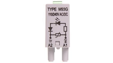 Moduł sygnalizacyjny LV (dioda LED zielony + warystor V) 110-230V AC/DC M93G szary 854860-19839