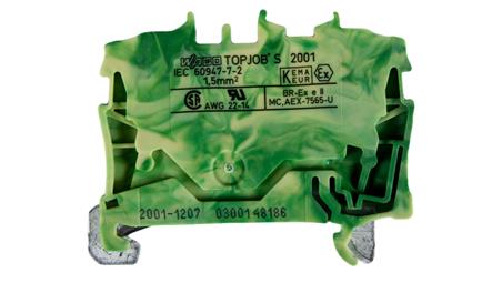 Złączka szynowa ochronna 1,5mm2 żółto-zielona 2001-1207 TOPJOBS-75317
