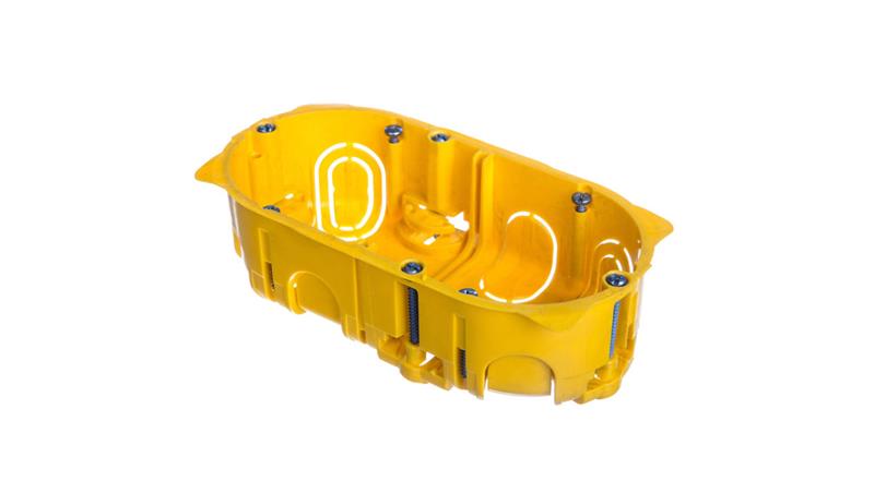 Puszka 60mm p/t regips 60mm 142x 40mm żółty Batibox 080042-77717