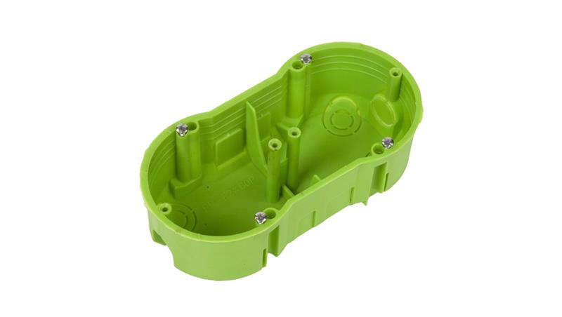Polmark Puszka podtynkowa podwójna 60mm zielona TP PU-PP-FPP-F2X60PŁ-N-75545