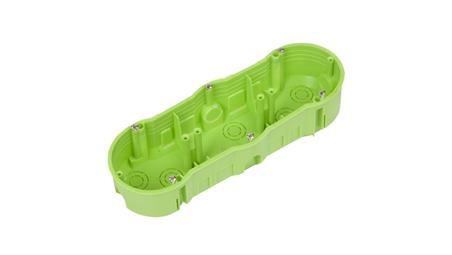 Polmark Puszka podtynkowa potrójna niepalna 850 stopni C zielona PP-F3X60PŁ-N-75561