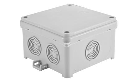 Puszka n/t hermetyczna pusta 98x98x60mm IP54 z dławicą zintegrowaną szara N90x90F 35220002-74730