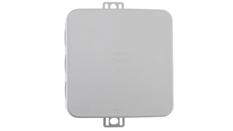 Puszka n/t hermetyczna pusta 85x85x38mm IP54 z dławicą zintegrowaną szara N6 83006002-74647 Puszka n/t hermetyczna pusta 85x85x38mm IP54 z dławicą zintegrowaną szara N6 83006002-74647