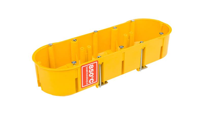 Puszka podtynkowa potrójna 60mm regips żółta PK-3x60 0234-0N-77720