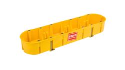 Puszka podtynkowa poczwórna 60mm żółta ze śrubami PK-4x60 0235-0N-75604