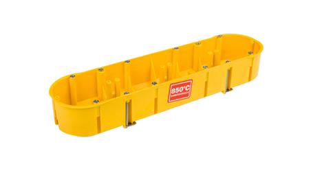 Puszka podtynkowa poczwórna 60mm żółta ze śrubami PK-4x60 0235-0N-75604