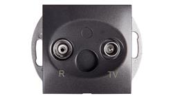 Simon 54 Gniazdo antenowe RD/TV końcowe separowane antracyt DAK.01/48-34084