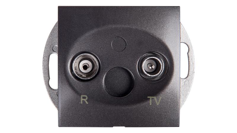 Simon 54 Gniazdo antenowe RD/TV końcowe separowane antracyt DAK.01/48-34084